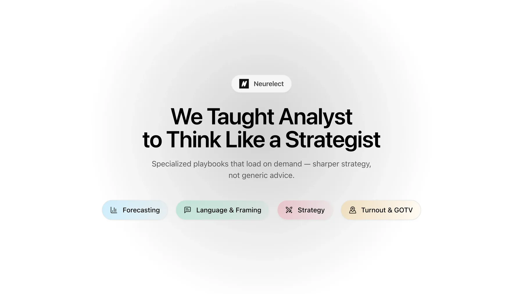 Analyst strategy modules announcement in light mode